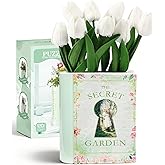 MYLARREN 3D Puzzle Vase for Adults Kids, 120 Pcs Puzzle Book Vase for Flowers, Arts and Crafts for Kids 4-6, Adults, Girls, Cute Unique Vases for Book Shelf Decor, Books Lover Gifts for Women(Secret)