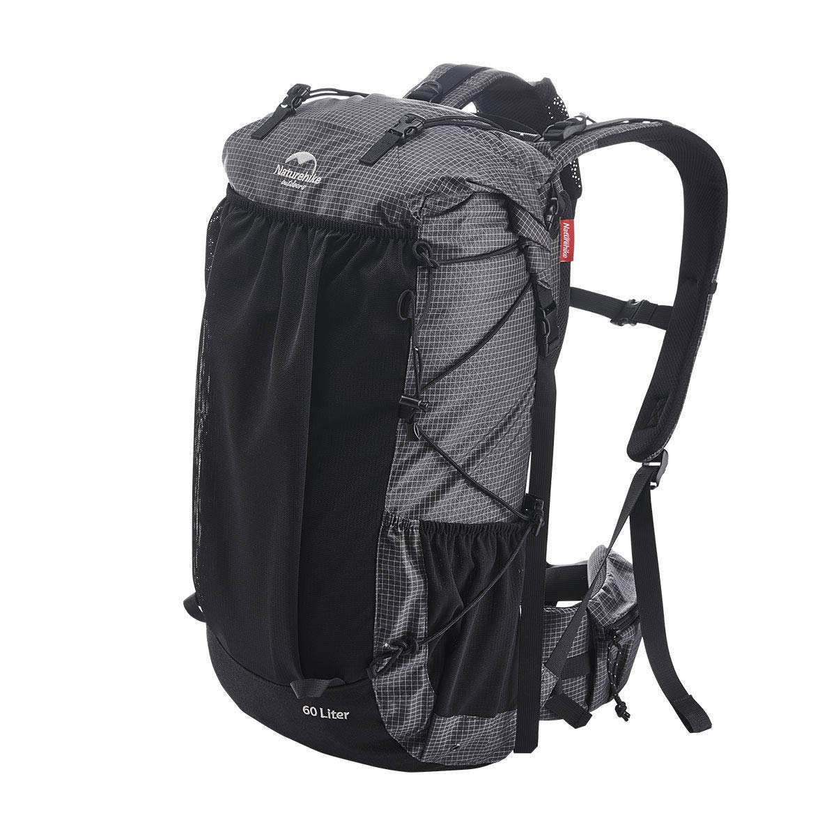 [Naturehike] 公式ショップ バックパック 登山 リュック ハイキングバッグ リュックサック アウトドア 大容量 収納性 防水 防災 軽量 高通気性 多機能 男女兼用 旅行用 スポーツ キャンプ レインカバー付き (ブラック(60+5L))商品画像