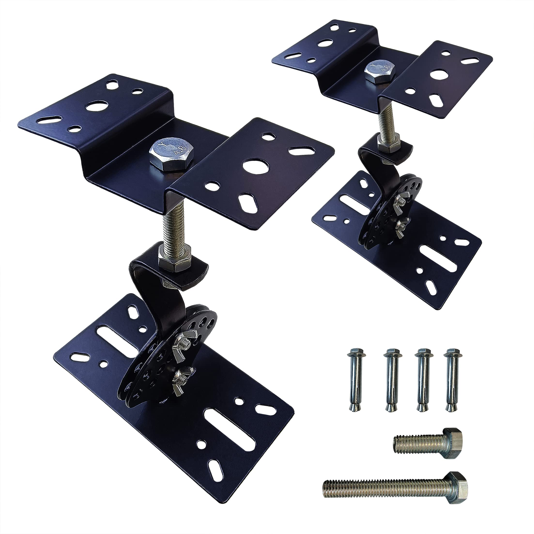 SPS 506B Ceiling Speaker Mounts Wall Mount, Horizontal 360 Degree Total Adjustment, Hold up to 90lbs, Stainless Steel, Ceiling Mounting Bracket for Large Surrounding Sound Speakers(2 Packs Black)