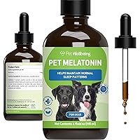 Pet Wellbeing Pet Melatonin for Dogs - Supports Adrenal Health, Cortisol Balance, Helps Maintain Normal Sleep Patterns - Liqu