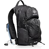 Water Buffalo Sherpa 22L Hiking Hydration Backpack, 2L Bladder | Hiking Backpack with Water Bladder, Waterproof Zippers, Phone Compartment, Trekking Pole Holders, Padded Straps