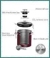 Coffee Gator 900 mL Airtight Canister with CO2 Valve Date Tracker view 5