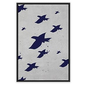 signwin Framed Canvas Wall Art Flowers Pattern Canvas...