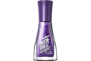 Sally Hansen Insta-Dri Galactic Nail Polish | Quick Dry, Long Lasting, Streak-Free Shine | Semi-Opaque, Shimmery | 112 Planet Purple | Iridescent Violet Nail Color