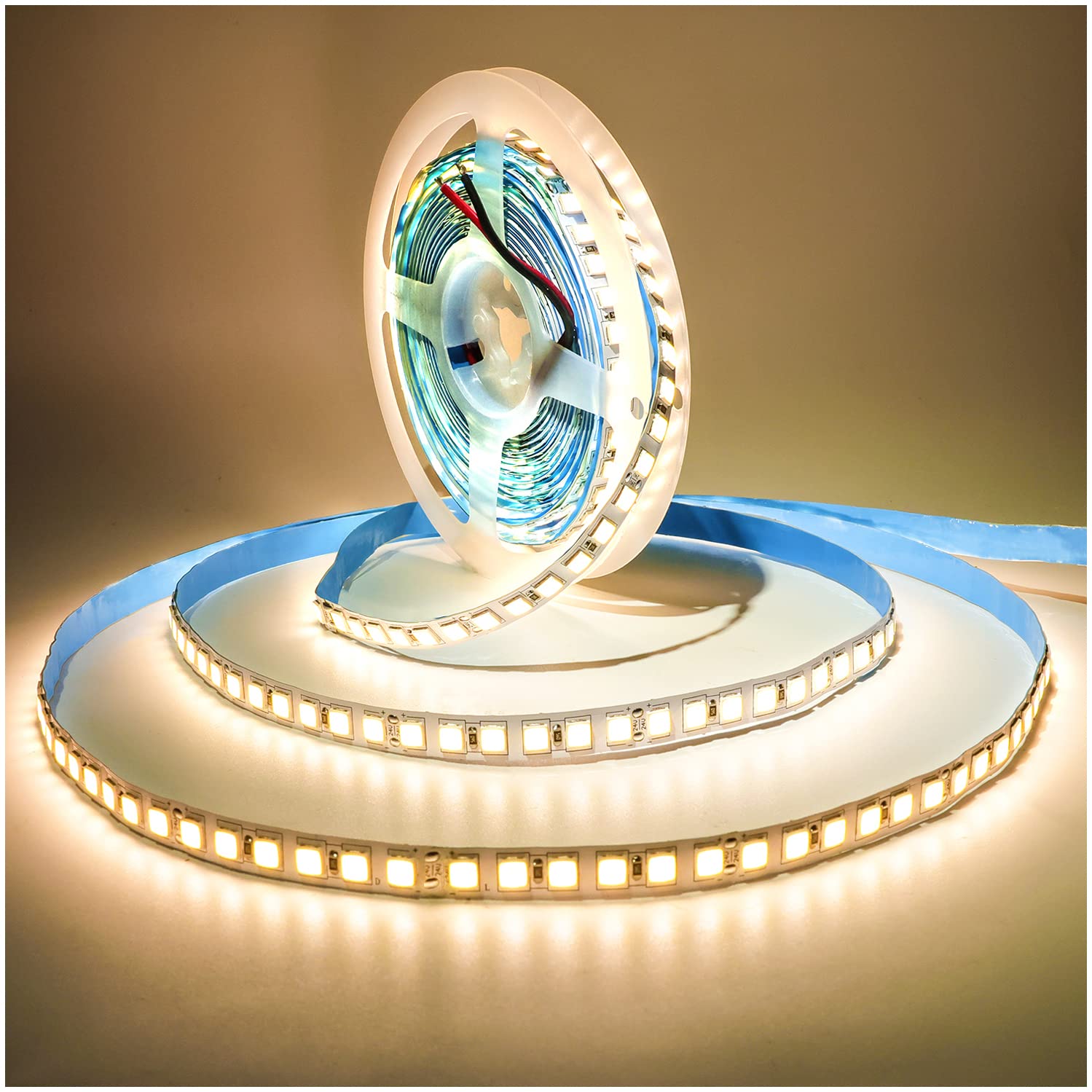 Tesfish 24V LED Strip Lights, 5M Natural White 4000K LED Light Strips SMD 5054 IP20 120 LEDs/M, Total 600 LEDs Super Bright LED Strips for Home, Shelf, Kitchen Decoration