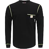 BOCOMAL FR Shirts for Men Lightweight Crew Long Sleeve Flame Resistant/Fire Retardant Shirt…