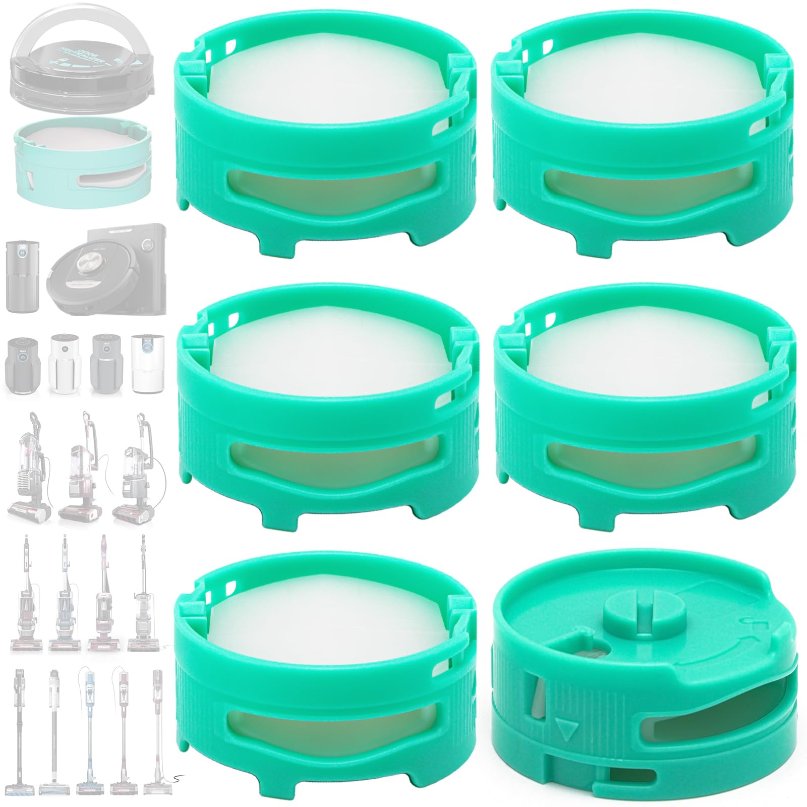 Photo 1 of [6 Pack] Odor Neutralizer Technology Replacement Cartridges: Compatible with Shark AZ4002 AZ3002 AZ3000 HZ4001 HZ4002 IZ862H IZ562H ZD550 ZU102 Vacuum Cleaner & Air Purifier - 1541FC3000 Original