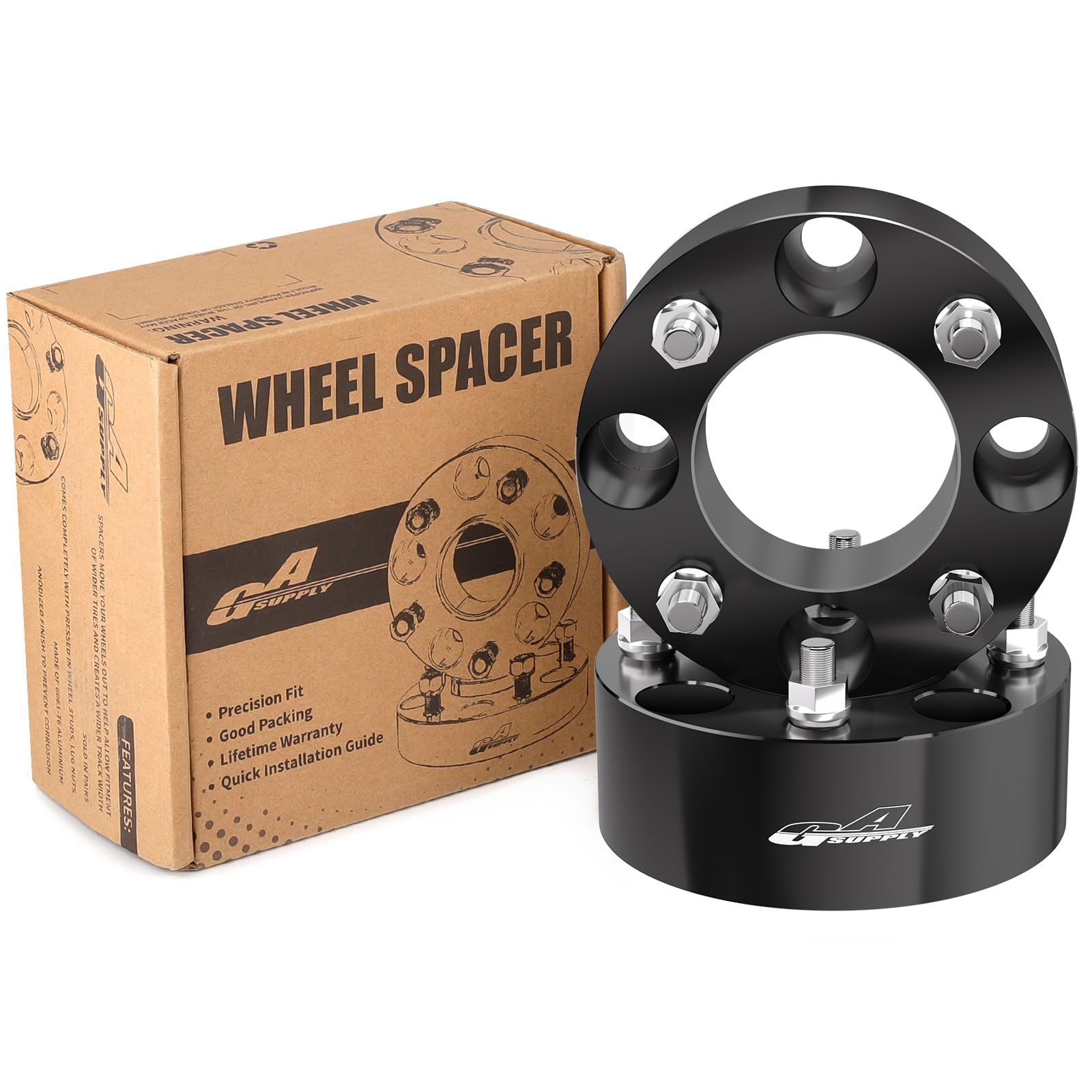 Photo 1 of GAsupply ATV Wheel Spacers 4x110, Compatible with CFMoto, Segway, Yamaha, 2" 50mm Wheel Spacer Adapters Black 74mm Hub Bore with 12×1.25 Studs, 2 Pack
