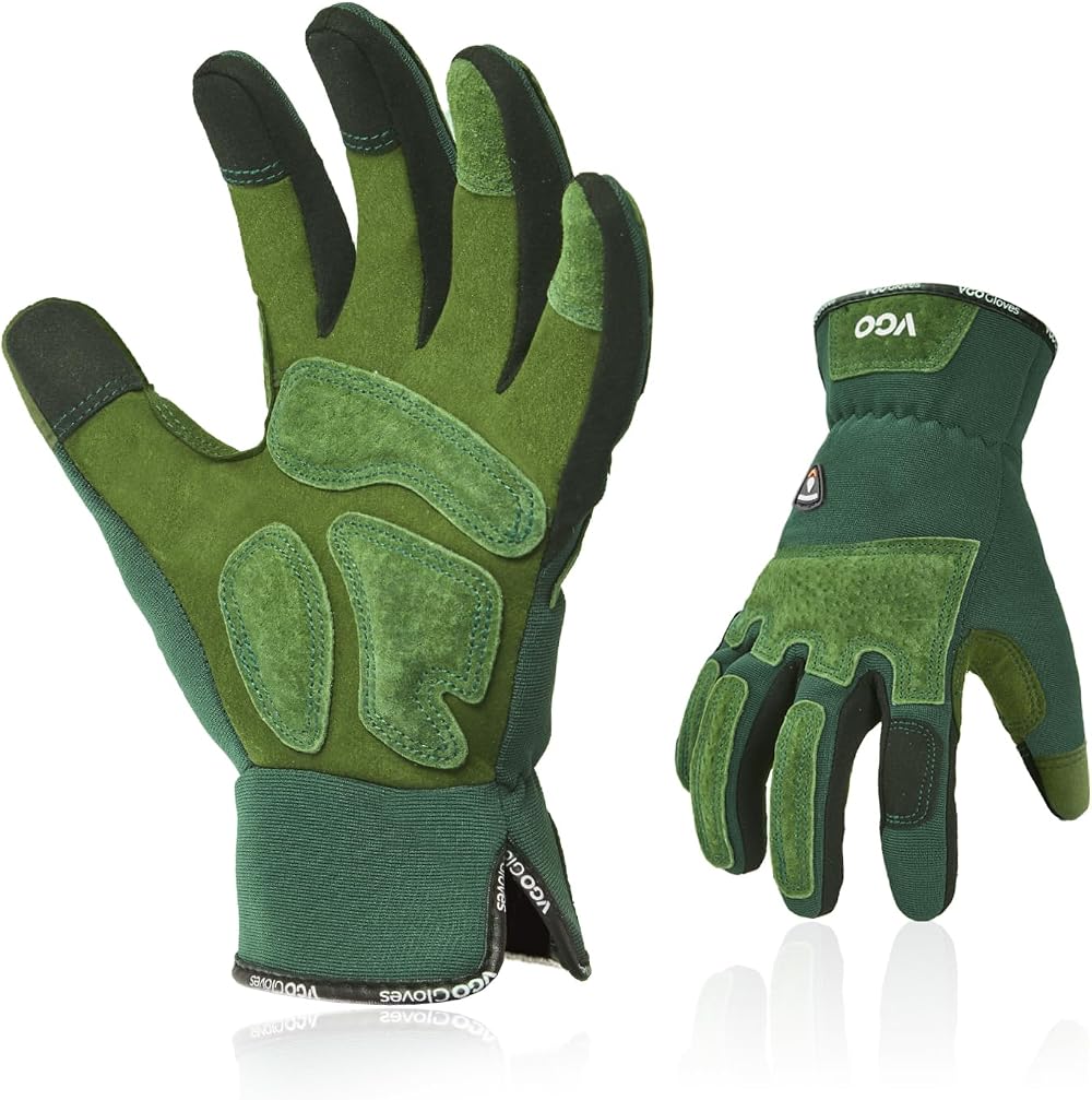 Vgo Gardening Gloves Women Touchscreen Thornproof Pig Leather Dexterity
