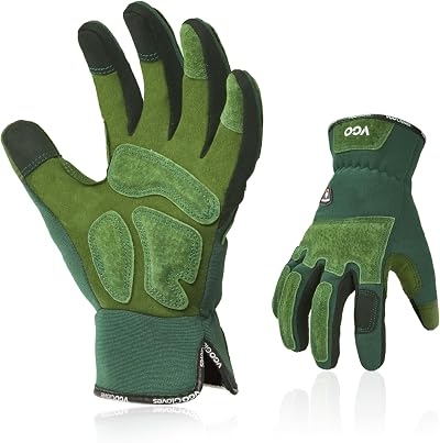 Vgo Gardening Gloves Women Touchscreen Thornproof Pig Leather Dexterity