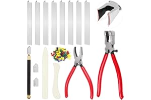 Swpeet 55Pcs 6 Inch Layout Block System with Glass Running Breaking Pliers and Glass Cutter Assortment Kit, Platic FID, Oil D