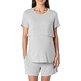 Amazon Essentials Women's Soft Modal Nursing Maternity Sleepwear Pajama Set
