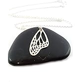 Butterfly Wing Charm Necklace - Sterling Silver Jewelry