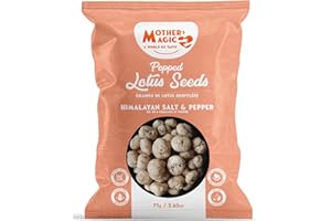 Mother's Magic Popped Lotus Seeds Himalayan Salt & Pepper, Plant-Based Snack, Gluten Free, 75g