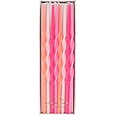 Meri Meri Twisted Long Birthday Candles for Cake (Pack of 16), 7" Tall, Unscented Meri Meri Birthday Candles