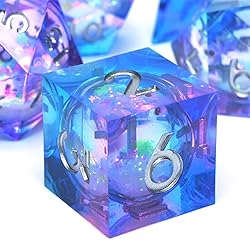 Liquid core Quicksand DND Resin dice Set, Dungeons