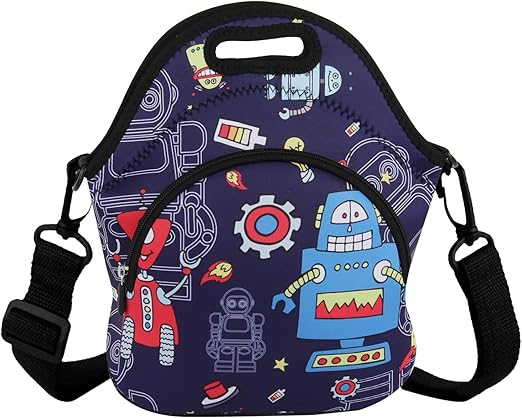 robot lunch bag