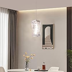Cainjiazh Crystal Pendant Light Fixture Modern