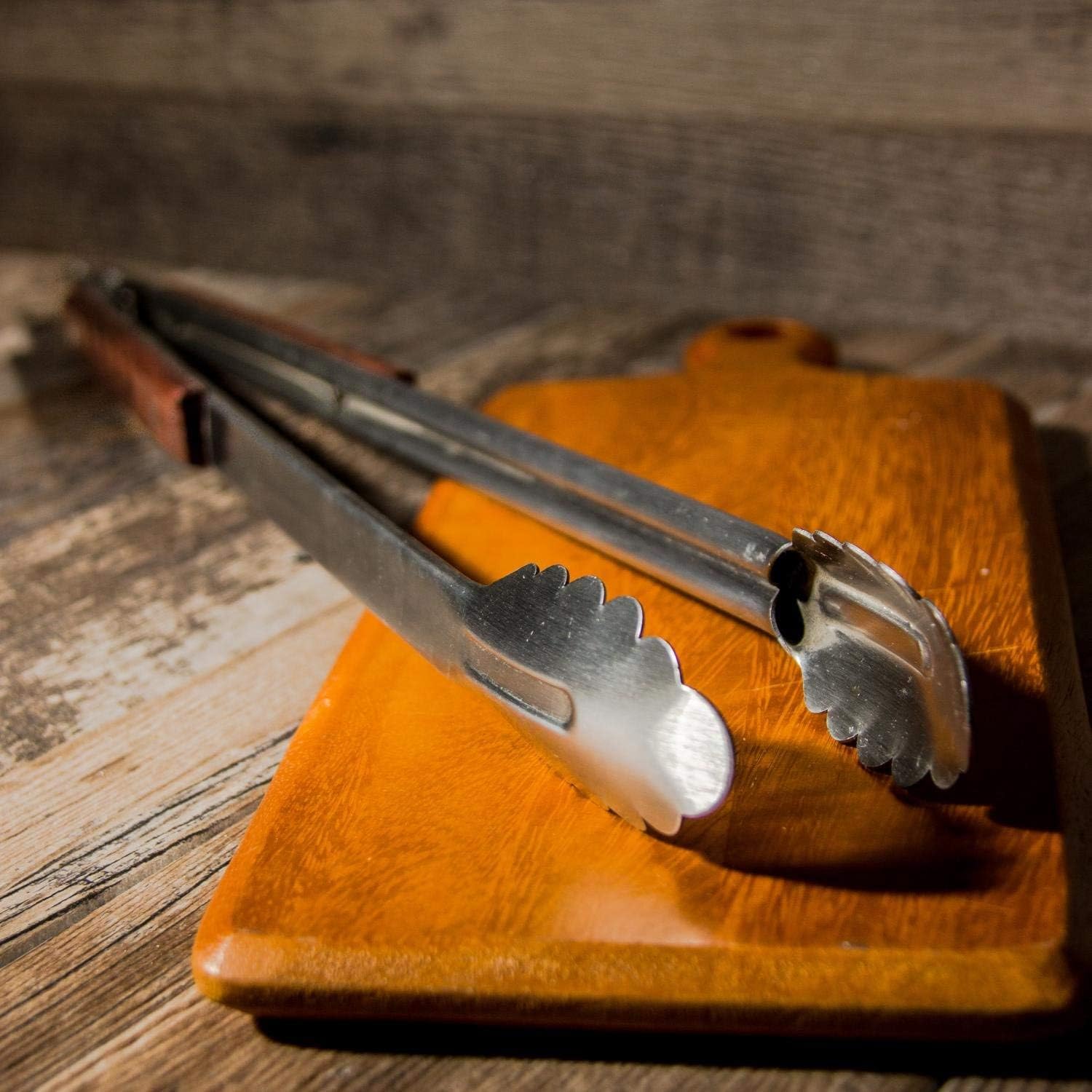 Outset QB22 Locking, 1 EA, Rosewood Tongs Extra Long 22" : Extra Long Metal Tongs : Garden & Outdoor