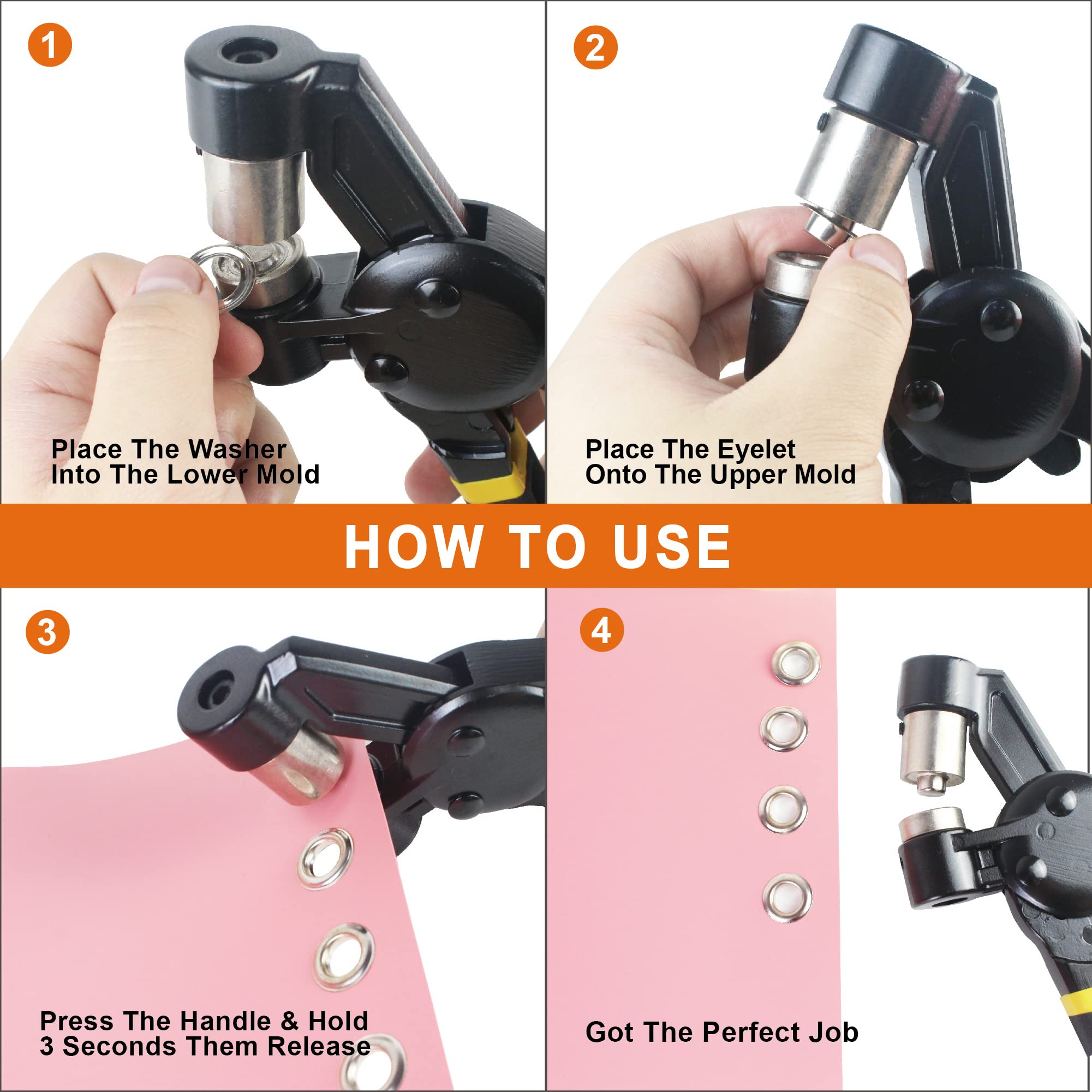 ZONGLAN Grommet Tool Kit, Eyelet Tool Multi-Purpose