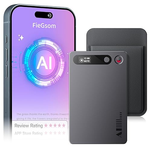 AI Voice Recorder, Note Voice Recorder, App Control, Transcribe & Summarize with AI Technology, Supports 80+ Languages, 64GB Memory Audio Recorder for Lectures, Meetings, Call, Interview