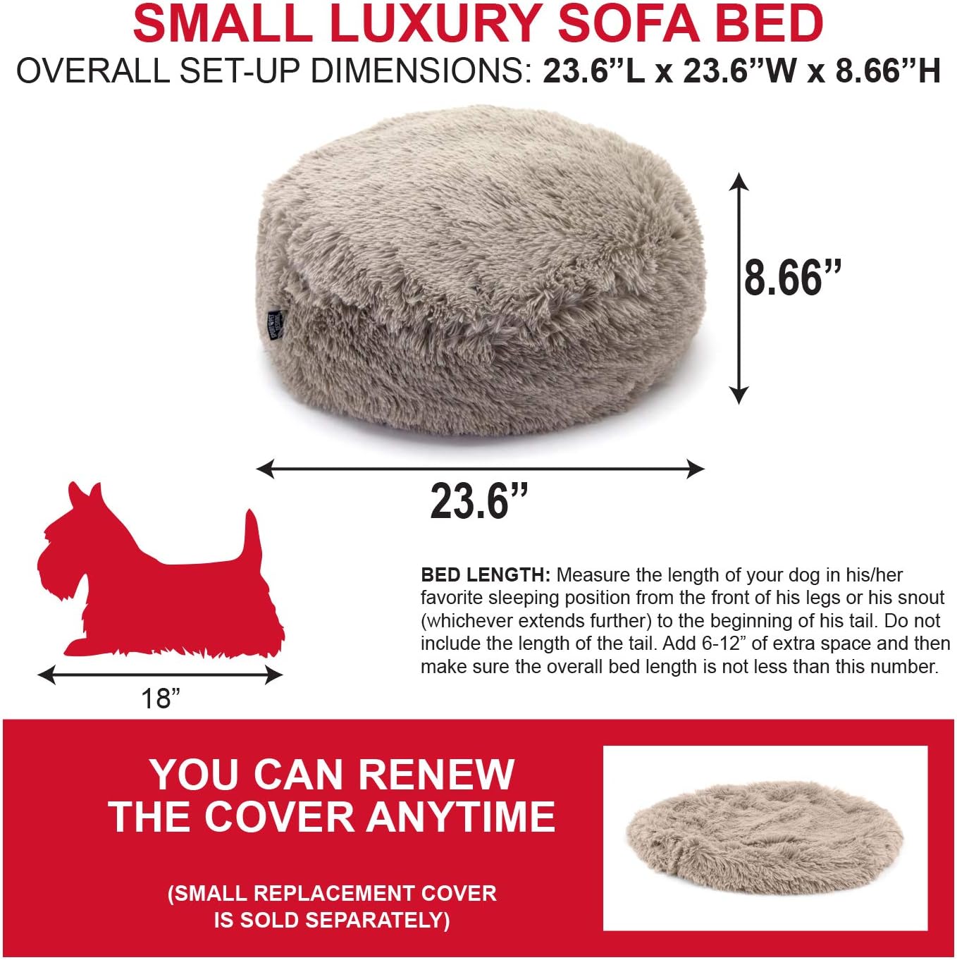 SportPet Designs Luxury Waterproof Pet Bed - Machine Washable Sofa Bed : Pet Supplies