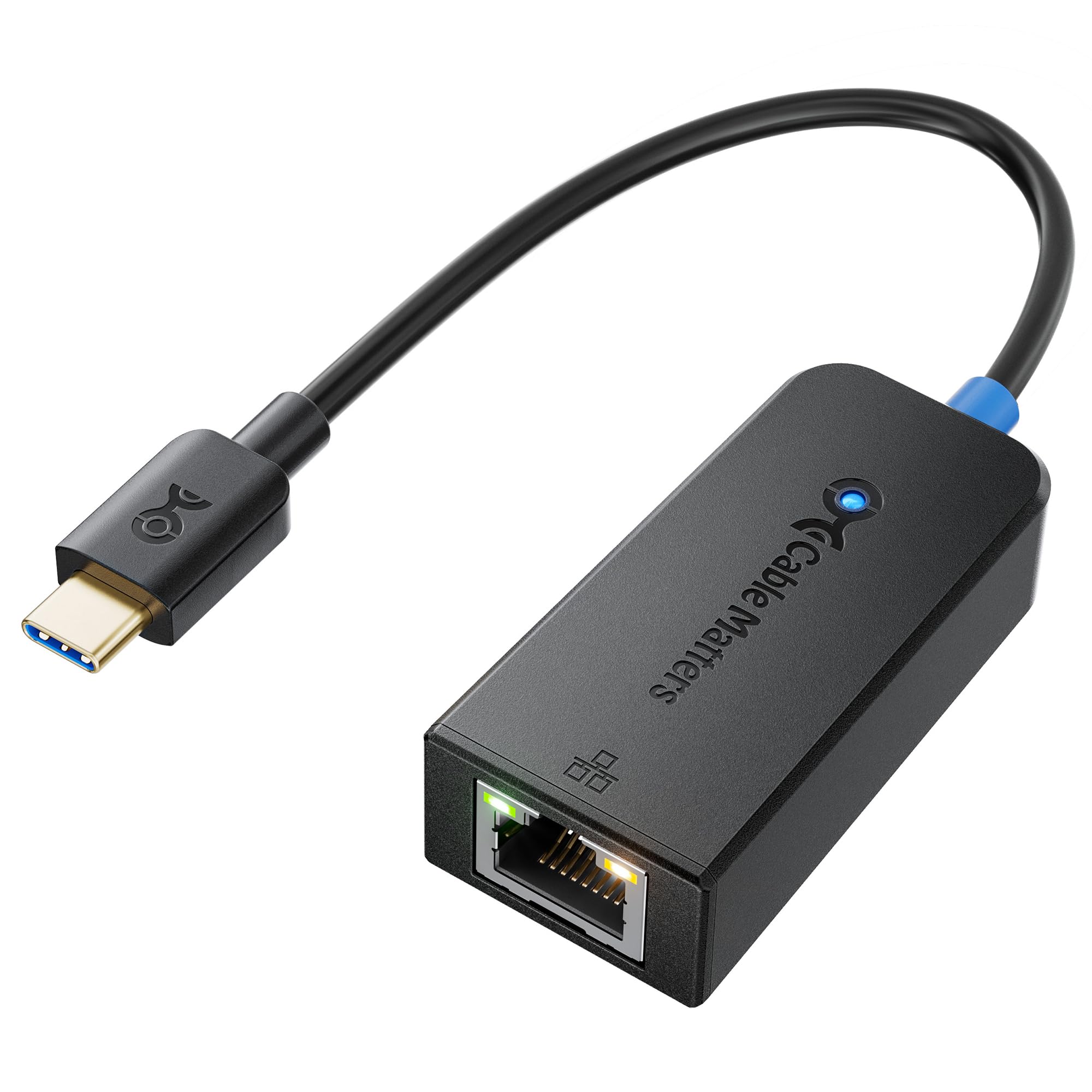 Cable Matters USB C to Ethernet Adapter 2.5gbps, USB C to Ethernet Adapter 2.5 gigabit - Compatible with Thunderbolt 4, USB 4 for MacBook, Surface