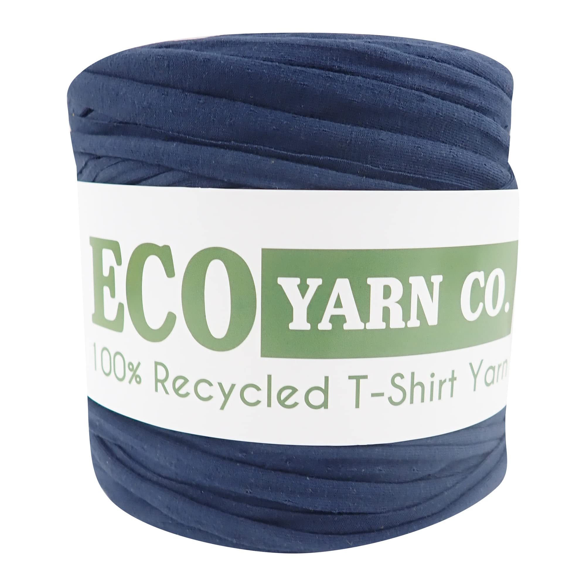 Dark Blue Recycled Cotton Jersey T-Shirt Yarn, 120m (700g)