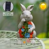 Goodeco Rabbit Statue Solar Garden Lights 20cm Resin Outdoor Decor view 6