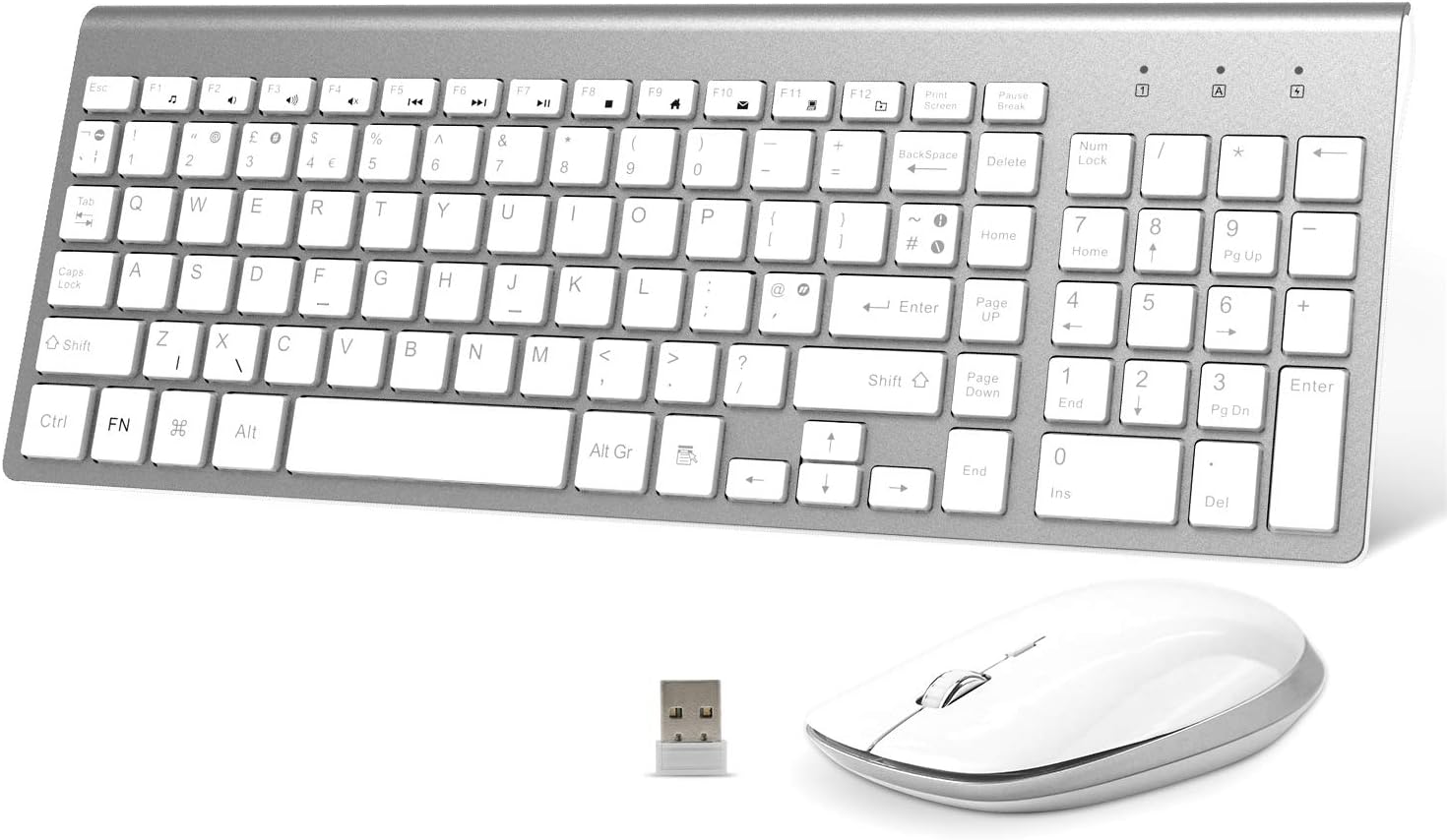 Kit Tastiera E Mouse Wireless Ultra Sottile 2.4G - Set Silenzioso Per PC/Laptop Windows/Mac - Foto 12