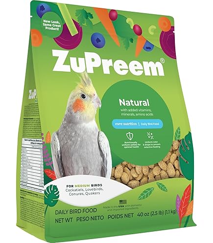 Amazon.com : Zupreem 230358 Natural Large Bird Food, 20