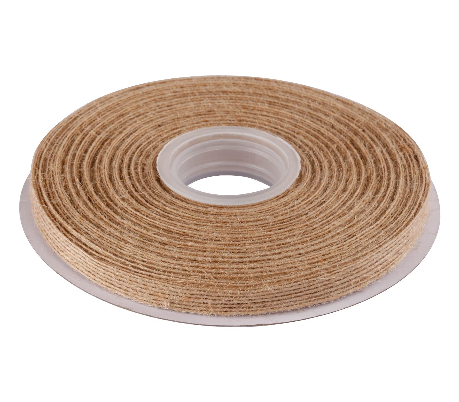 Joycrosso 9mm Wide Natural Burlap Fabric Natural Jute Beautiful Burlap Ribbon Great for Wedding Gift Wrapping Home Décor Floral Arrangement, 22 Meters-Roll