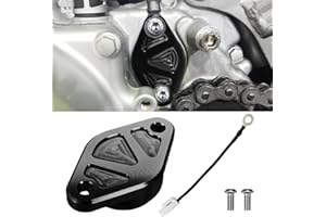 Canitu Black Bump Start Cover,Motorcycle Dirt Pit Billet Aluminum Front Guard Engine Cover Ventilation Start Cover Replacement for Kawasaki KLX110/L 2002-2023