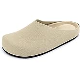 Athlefit Comfortable Slip On Clogs for Women Lightweight Arch Support Walking Shoes for Fall Nurse Work Casual