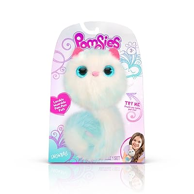 Pomsies 1880 Snowball Plush Interactive Toys, One Size, White