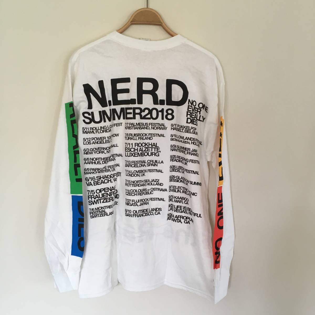 Fuji Rock フジロック 18限定 N E R D Esp ロング Tシャツ B07fzf3qbw 激安価格と即納で通信販売 ファレル着用同型 サイズl Nerd ロンt