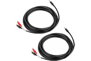 KSK 79-inch Chew Proof Trail Camera Power Cord (2 Pack) with Alligator Clips, 4.0x1.7mm DC External Power Cable, Compatible w