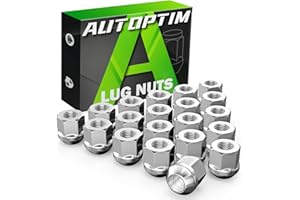 AUTOPTIM M12X1.5 Open End Lug Nuts - Replacement for Acura Honda Buick Chevy Toyota Lexus Ford Cadillac Aftermarket Wheel, Ch