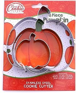 Pumpkin Cookie Cutter Set, 3 Piece, Stainless Steel