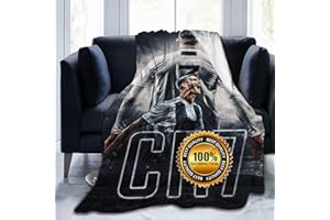 Ultra-Soft Anti-Pilling Football Superstar Blanket Warm Lightweight for All Seasons Throw Kids Adults Bedding Sofa and Travel