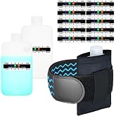 Thinner Urine Test Complete Kit - 3.5oz Translucent Empty Bottle, Non-Falling and Hi-Stretch Leg Strap, Urine Test Thermometer Sticker and Velvet Lining Sample Bag, 100ml Urine Bottle Kit