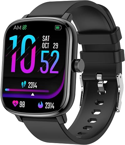 Popglory Smart Watch 1.69" Fitness Tracker Blood Pressure Heart Rate 100+