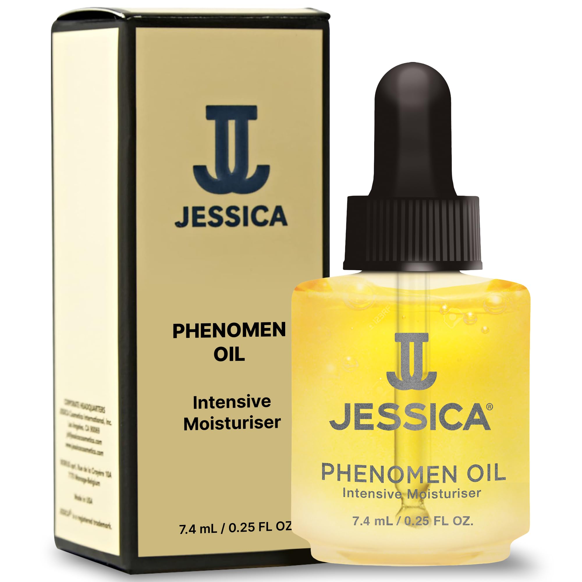 JESSICA Midi Phenomen Cuticle Oil for Nails, Intensive Moisturiser, Natural Jojoba, Almond and Rice Oils, Heals, Rehydrates, 7.4ml
