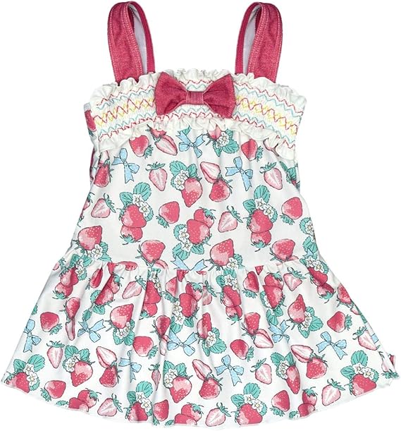 Amazon アスナロ 水着 水着 女の子 キッズ いちご柄 プリント ワンピース スイムウェア130 ピンク 水着 通販