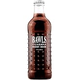 BAWLS Guarana Root Beer, BAWLS Guarana Drink, Guarana Soda, Guarana Fueled Soda for Energy, High Energy Caffeinated Drink, 10oz 24 Pack Glass Bottles