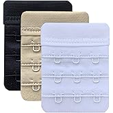 Chanie Women Pack of 3 Soft Comfortable 3 Hooks Bra Extender,2.4"x 2.3"