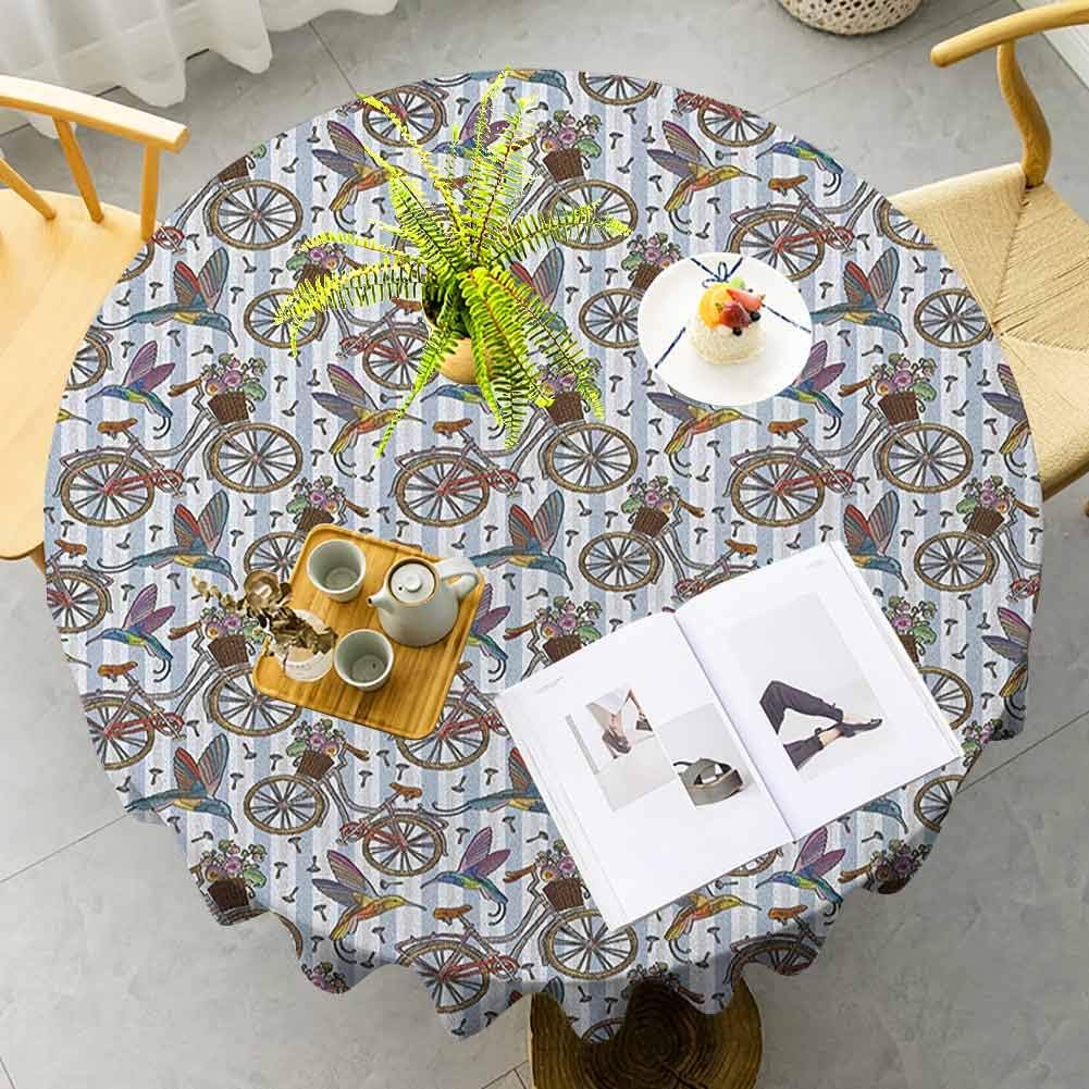 Bicycle Premium Round Tablecloth Water Resistant Spill