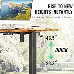 Veken 47.2" Standing Desk, Adjustable Height Office