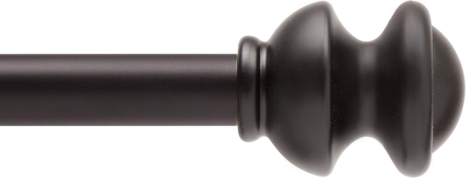 Kenney Kendall Standard Decorative Window Curtain Rod, 28-48", Brushed Nickel: Home & Kitchen
