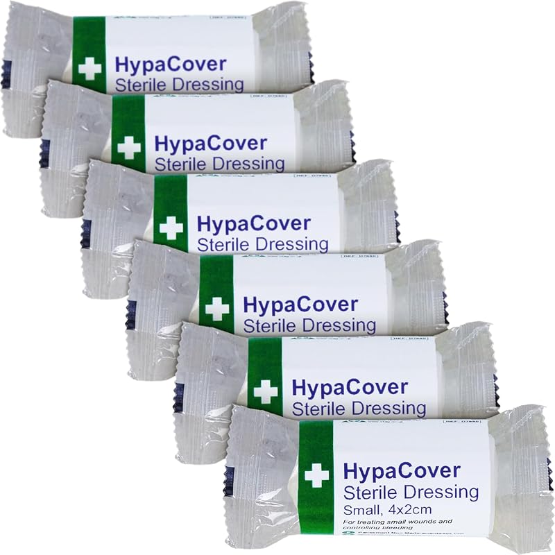 Safety First Aid Group HypaCover Sterile Dressing Small 4 x 2cm Pack of 6
